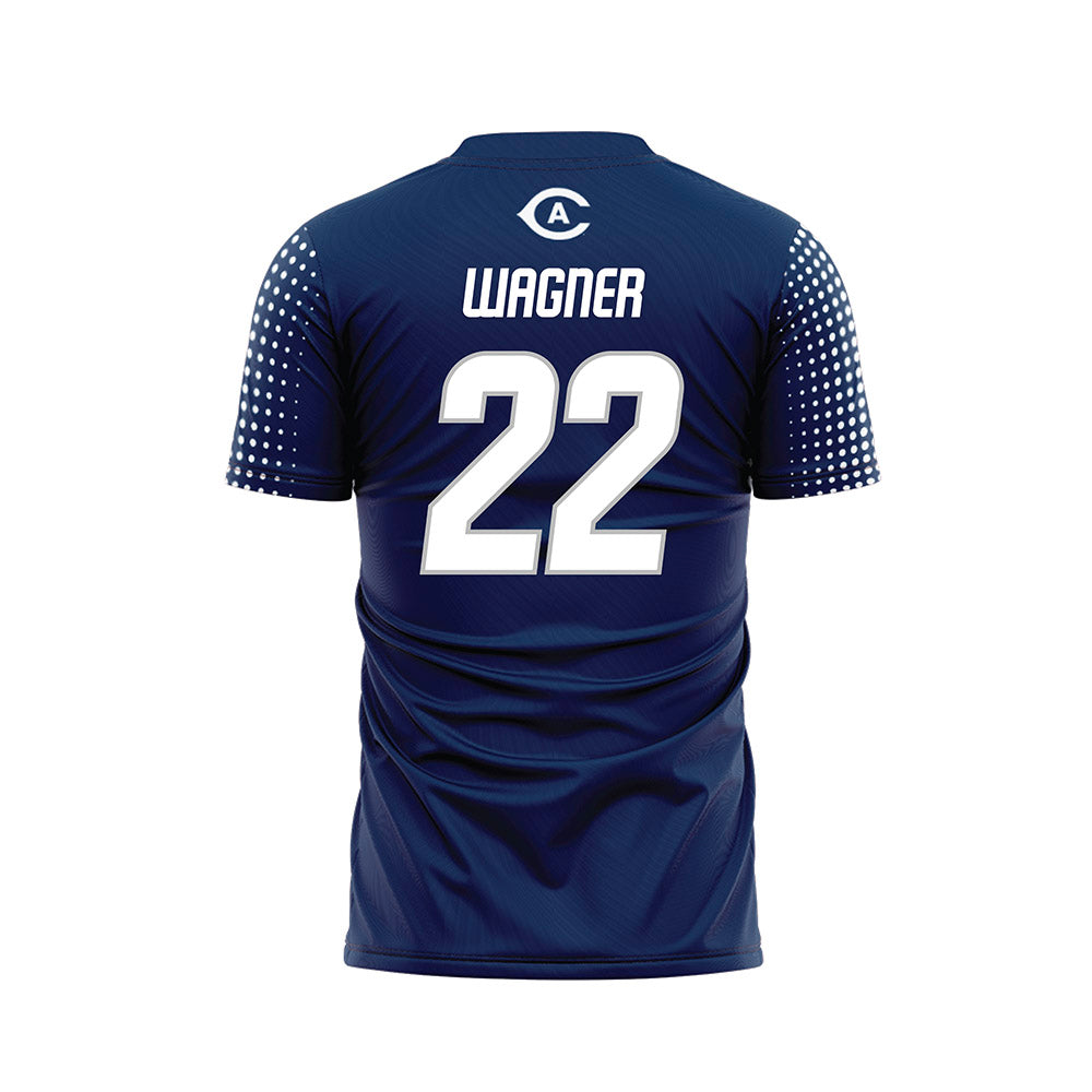 UC Davis - NCAA Women's Soccer : Courtney Wagner - Blue Soccer Jersey-1