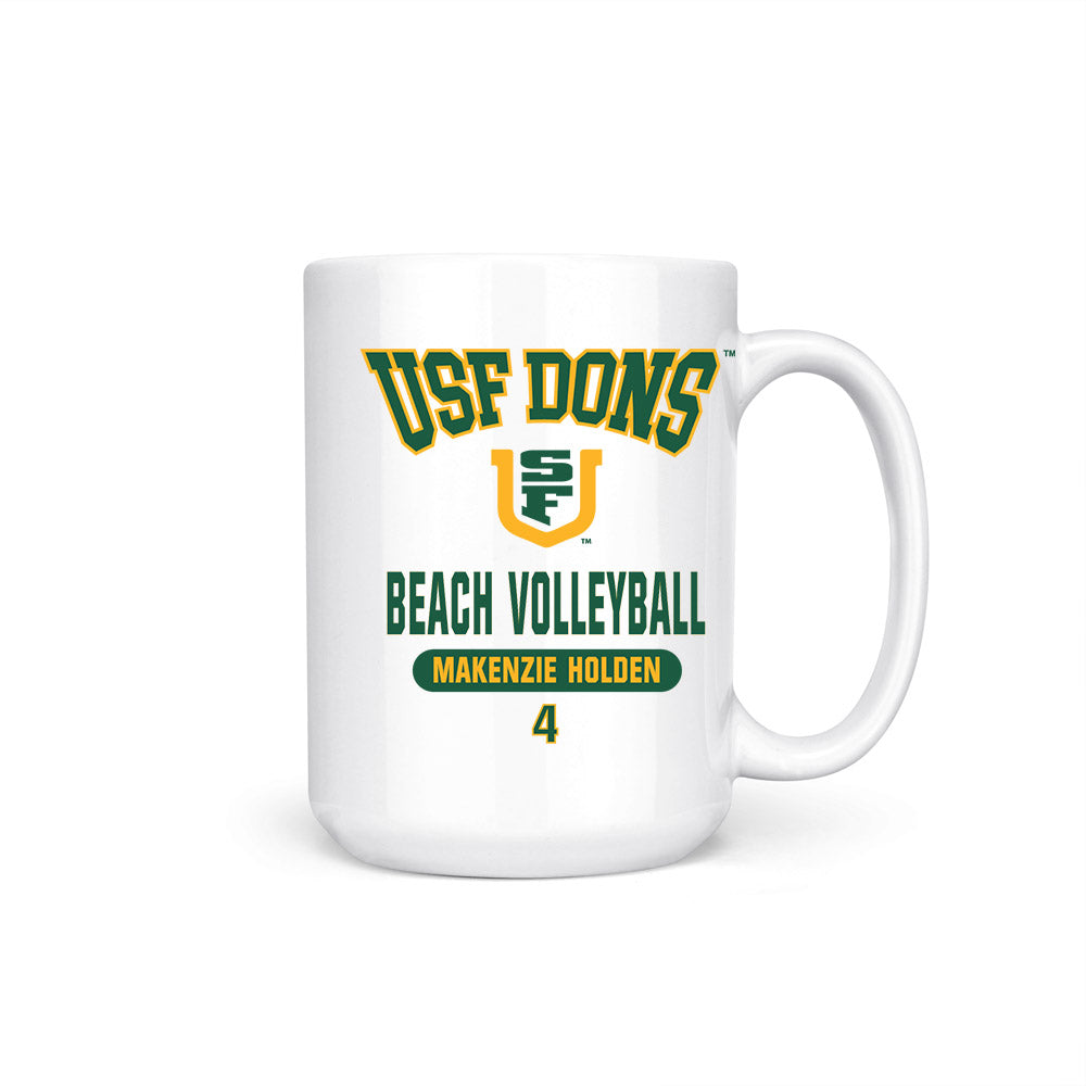 USFCA - NCAA Beach Volleyball : Makenzie Holden - Coffee Mug-0