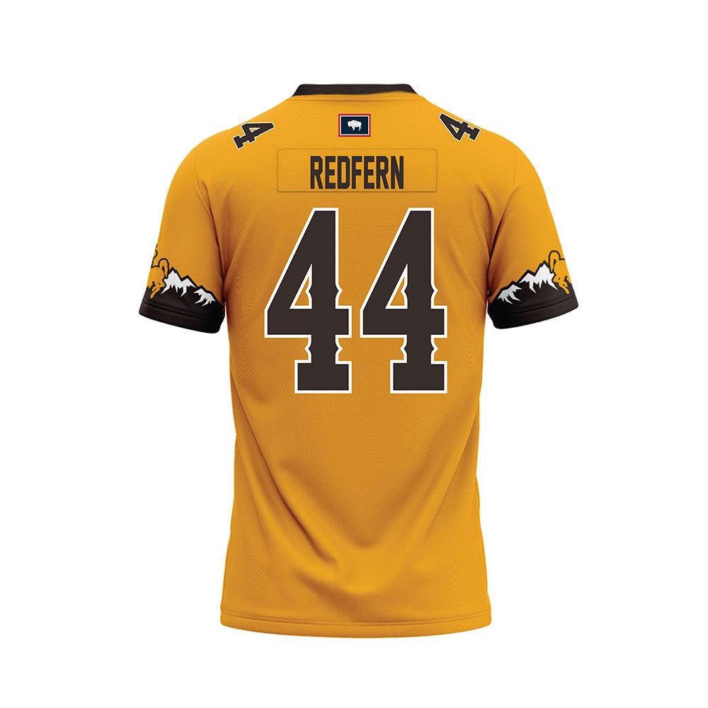 Wyoming - NCAA Football : Jaquan Redfern - Gold Premium Football Jersey-1