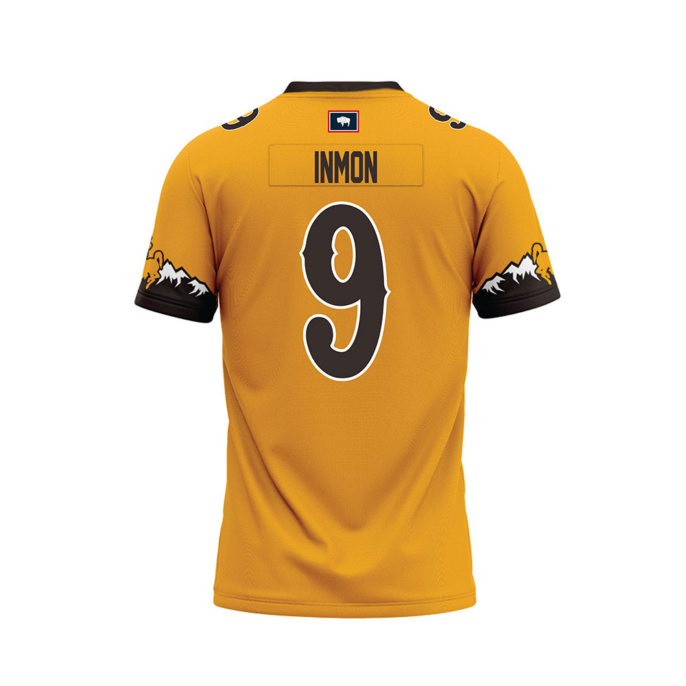 Wyoming - NCAA Football : Bj Inmon - Gold Premium Football Jersey-1