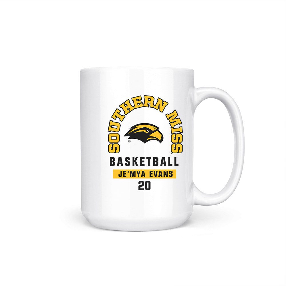 Southern Miss - NCAA Women's Basketball : Je'Mya Evans - Coffee Mug-0