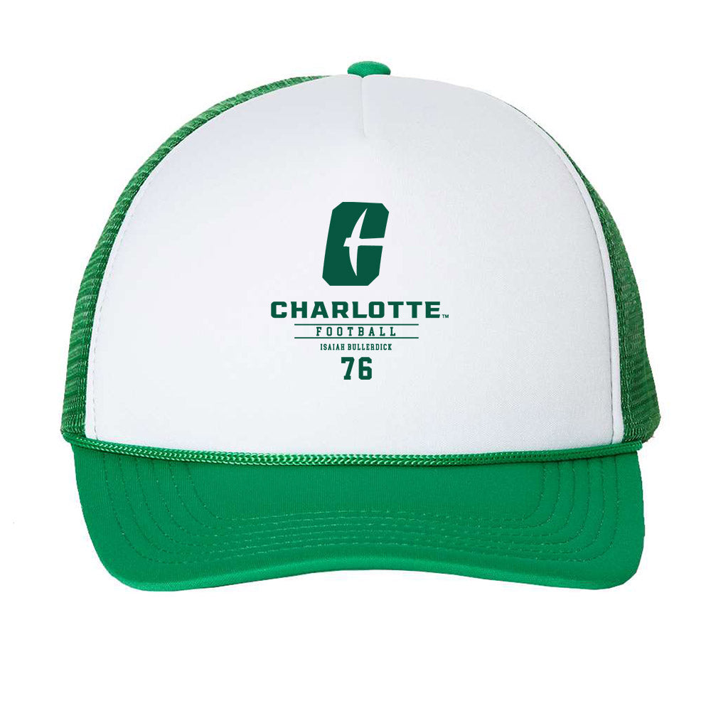 UNC Charlotte - NCAA Football : Isaiah Bullerdick - Trucker Hat-0