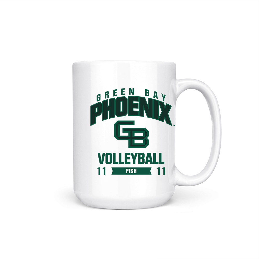 UW Green Bay - NCAA Women's Volleyball : Kirsten Fish - Coffee Mug-0