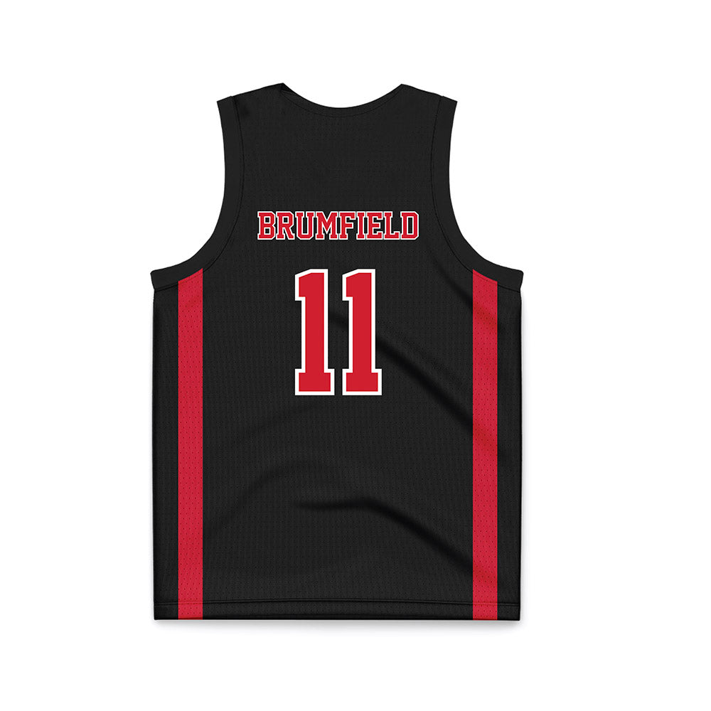 UNLV - NCAA Men's Basketball : Xavier Brumfield - Black Basketball Jersey-1
