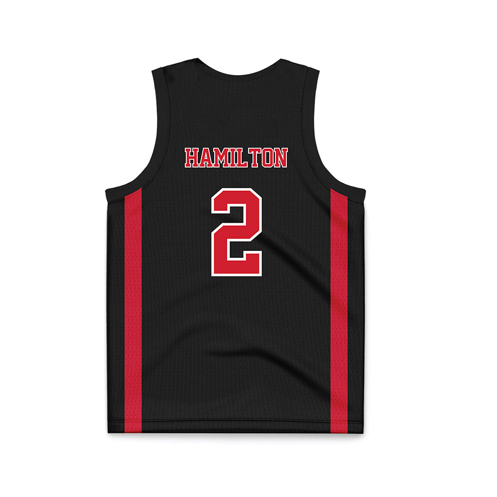 UNLV - NCAA Men's Basketball : Kimani Hamilton - Black Basketball Jersey-1
