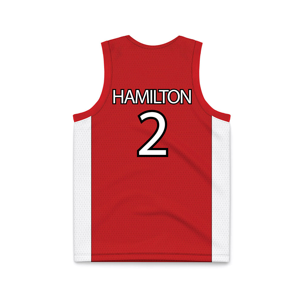 UNLV - NCAA Men's Basketball : Kimani Hamilton - Red Basketball Jersey-1