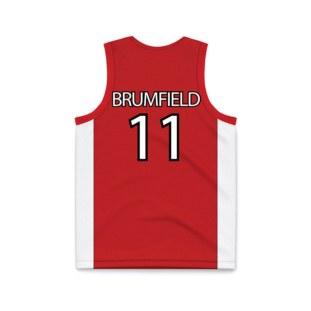 UNLV - NCAA Men's Basketball : Xavier Brumfield - Red Basketball Jersey-1