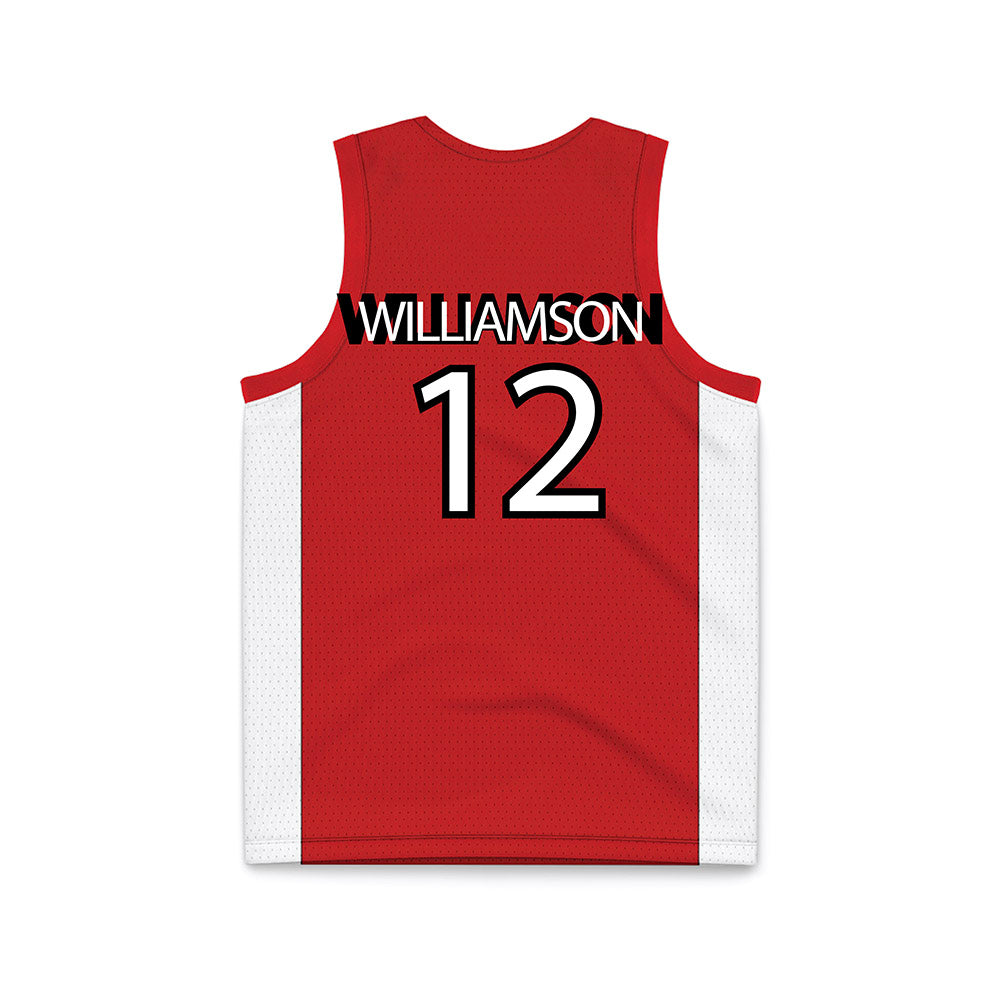 UNLV - NCAA Men's Basketball : Issac Williamson - Red Basketball Jersey-1