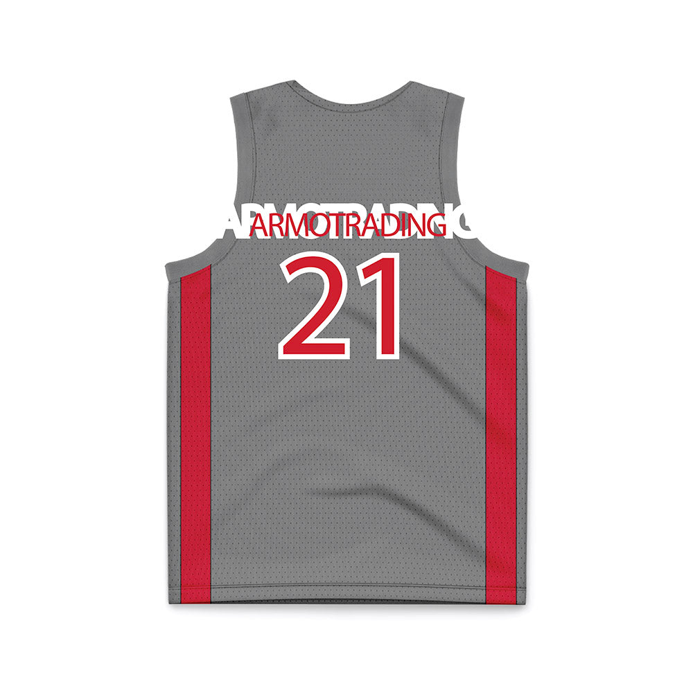 UNLV - NCAA Men's Basketball : Joel Armotrading - Grey Basketball Jersey-1