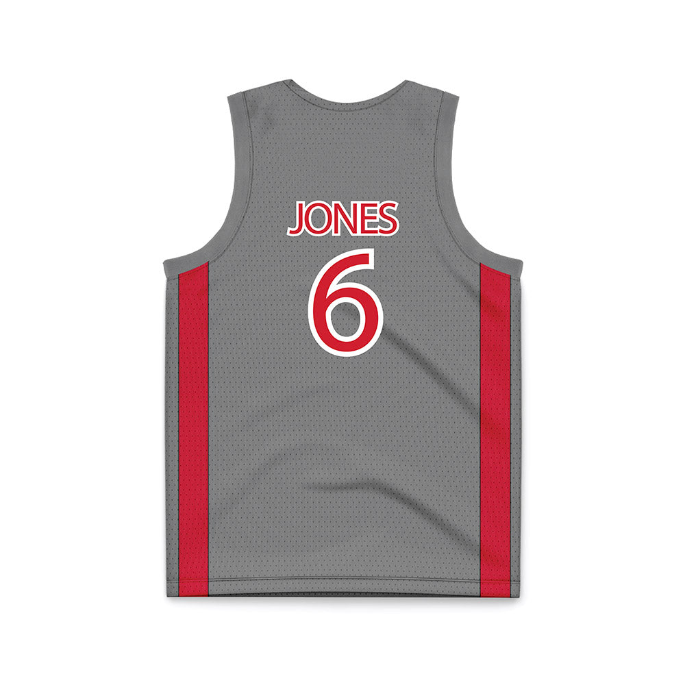 UNLV - NCAA Men's Basketball : Tyrin Jones - Grey Basketball Jersey-1