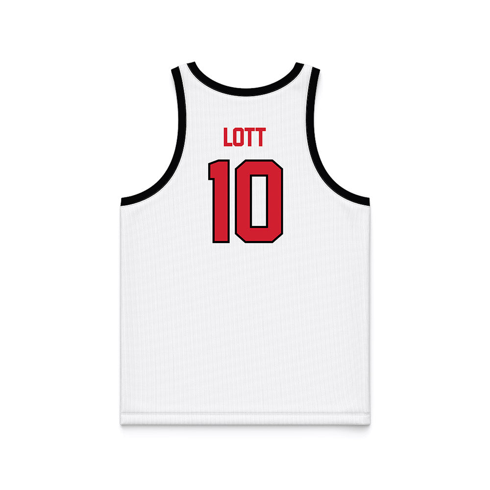 UNLV - NCAA Women's Basketball : Jasmyn Lott - White/Red Basketball Jersey-1