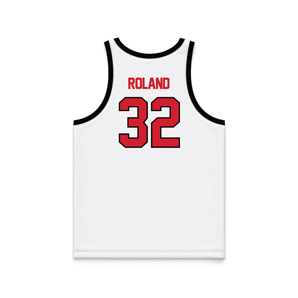 UNLV - NCAA Women's Basketball : Meadow Roland - White/Red Basketball Jersey-1