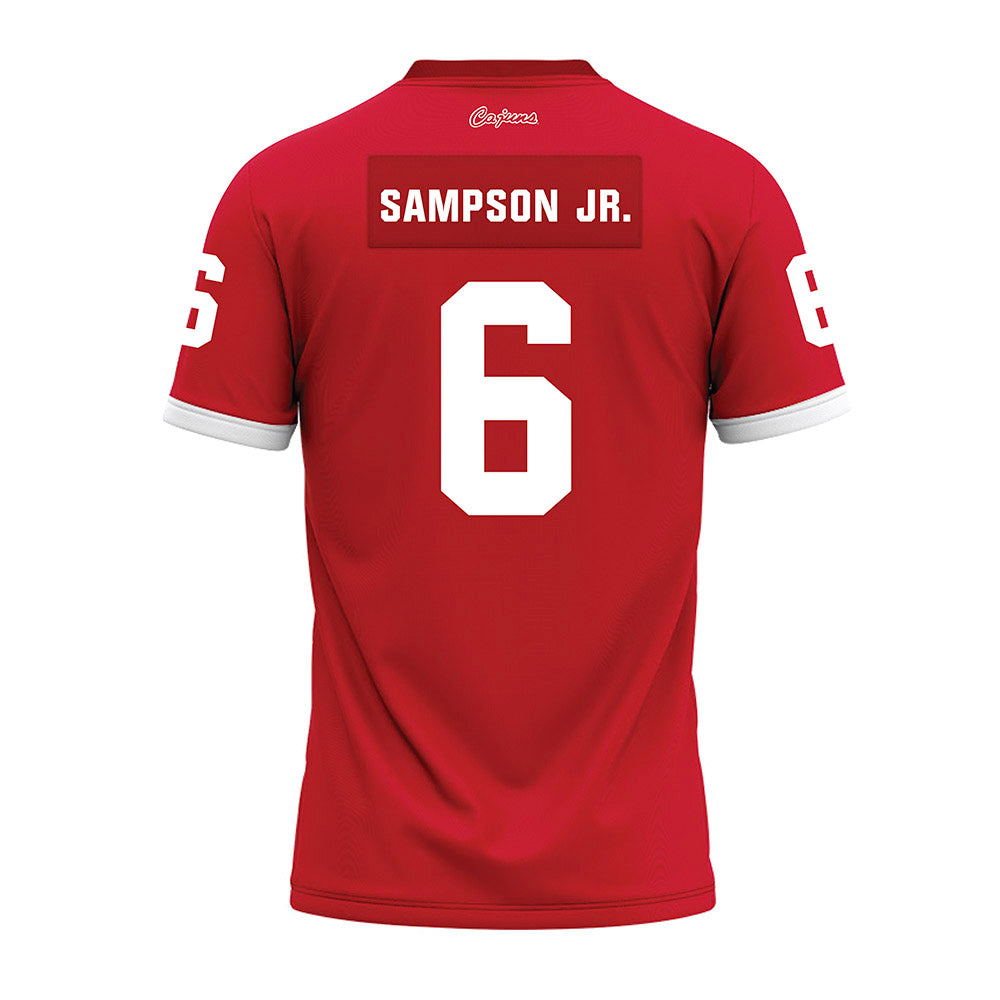 Louisiana - NCAA Football : Shelton Sampson Jr. - Red Premium Football Jersey-1