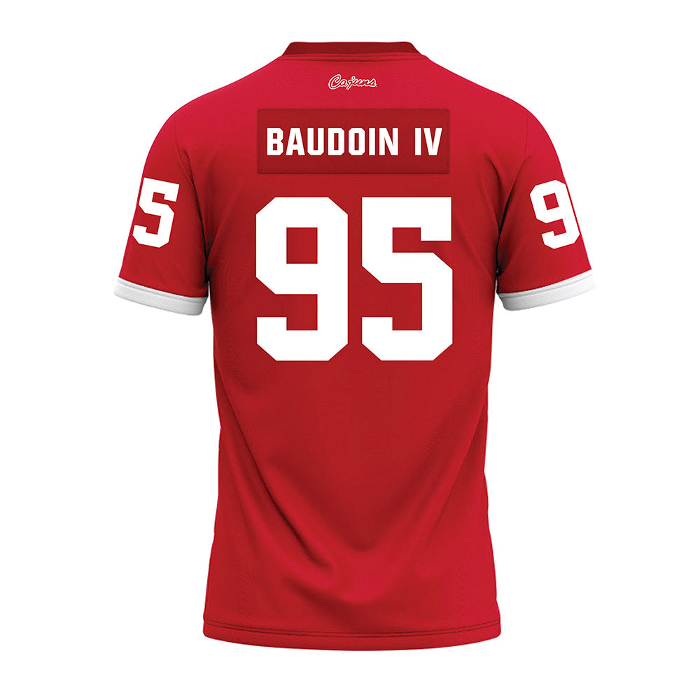 Louisiana - NCAA Football : Maxie Baudoin IV - Red Premium Football Jersey-1