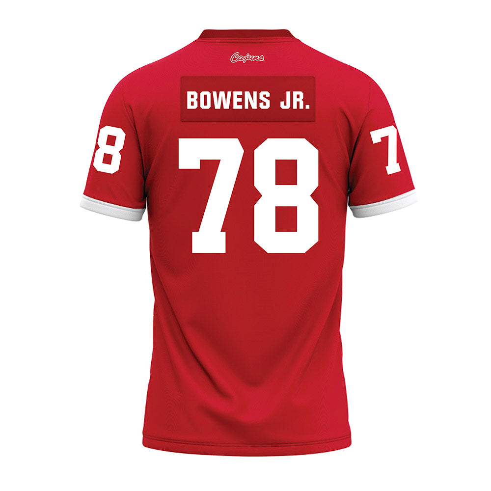 Louisiana - NCAA Football : Michael Bowens Jr. - Red Premium Football Jersey-1