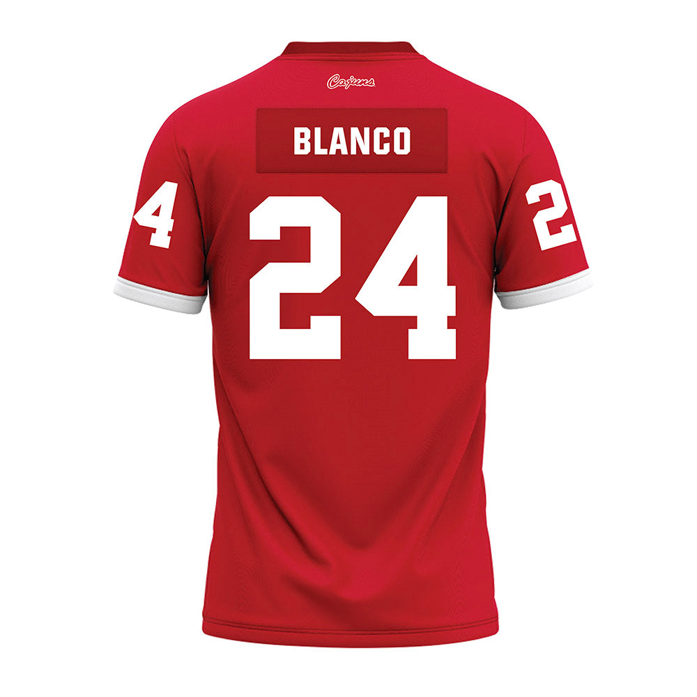 Louisiana - NCAA Football : Steven Blanco - Red Premium Football Jersey-1