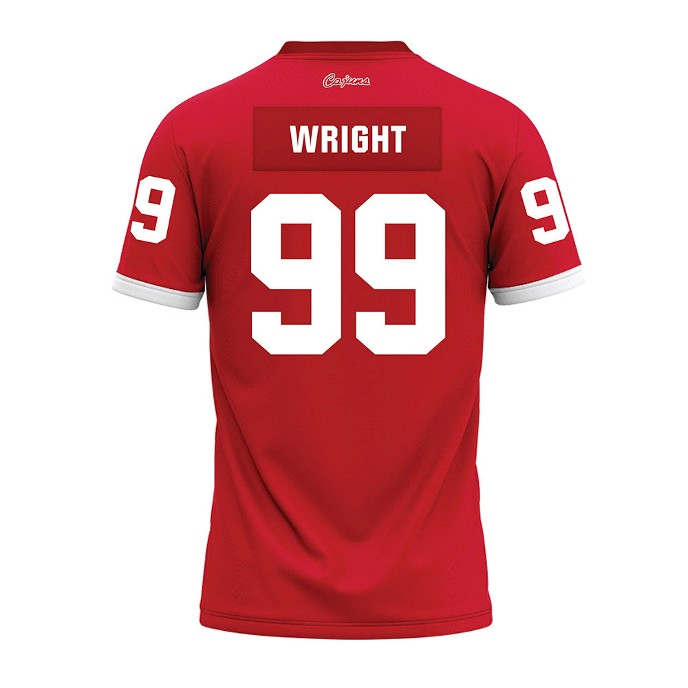 Louisiana - NCAA Football : Ashton Wright - Red Premium Football Jersey-1