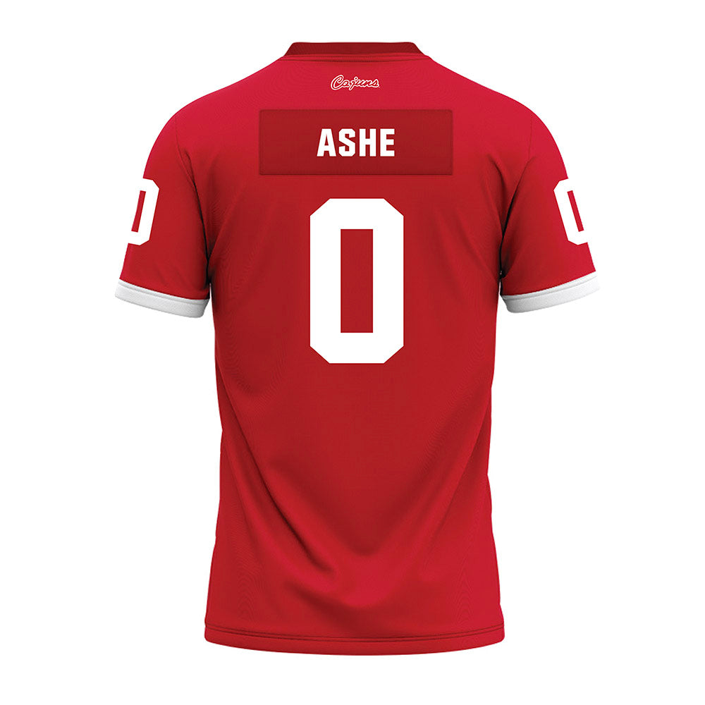 Louisiana - NCAA Football : Priest Ashe - Red Premium Football Jersey-1