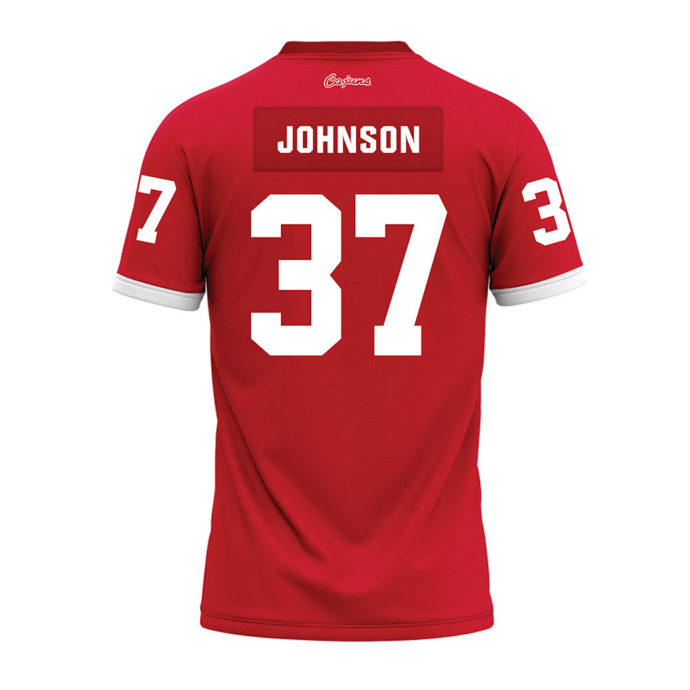 Louisiana - NCAA Football : Micah Johnson - Red Premium Football Jersey-1