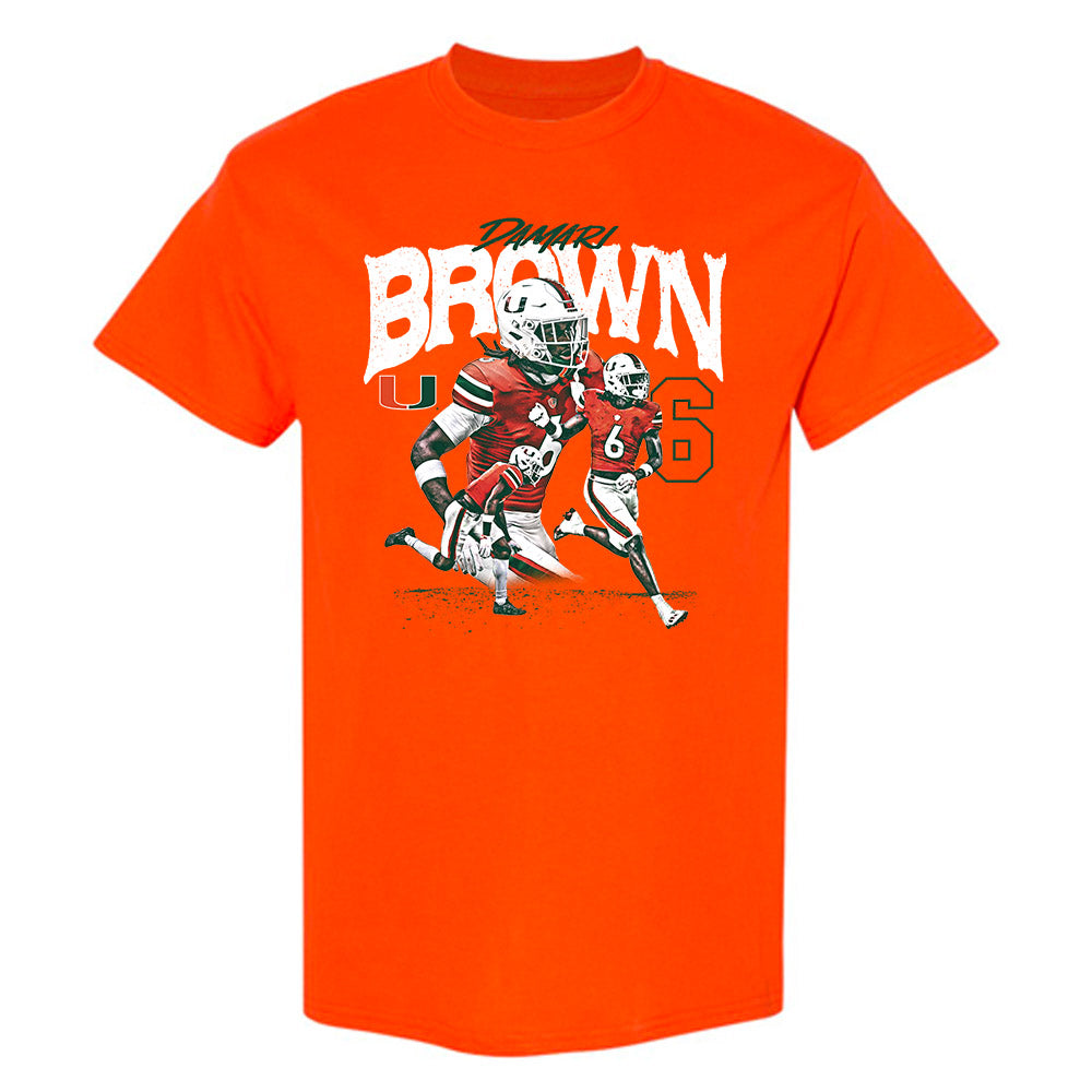 Miami - NCAA Football : Damari Brown - Player Collage T-Shirt