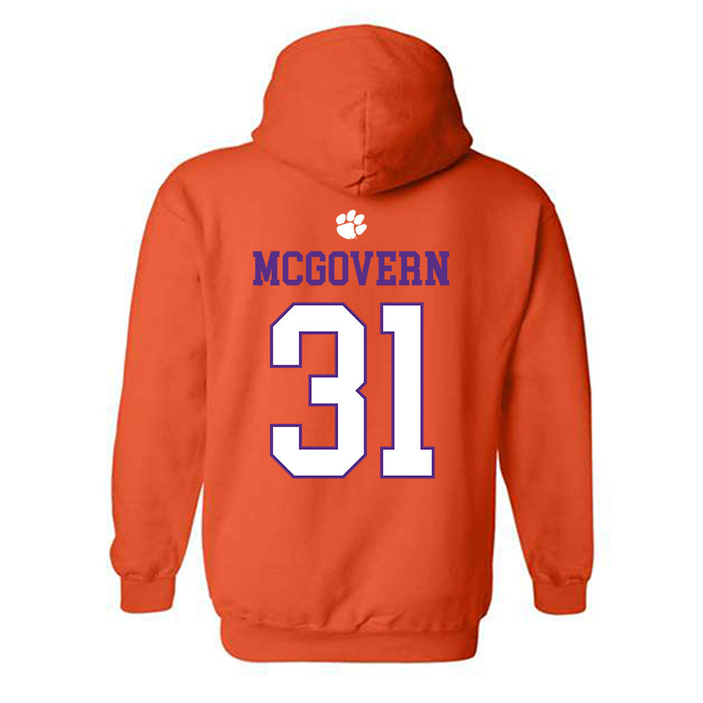 Clemson - NCAA Baseball : Jacob McGovern - Classic Shersey Hooded Sweatshirt-1