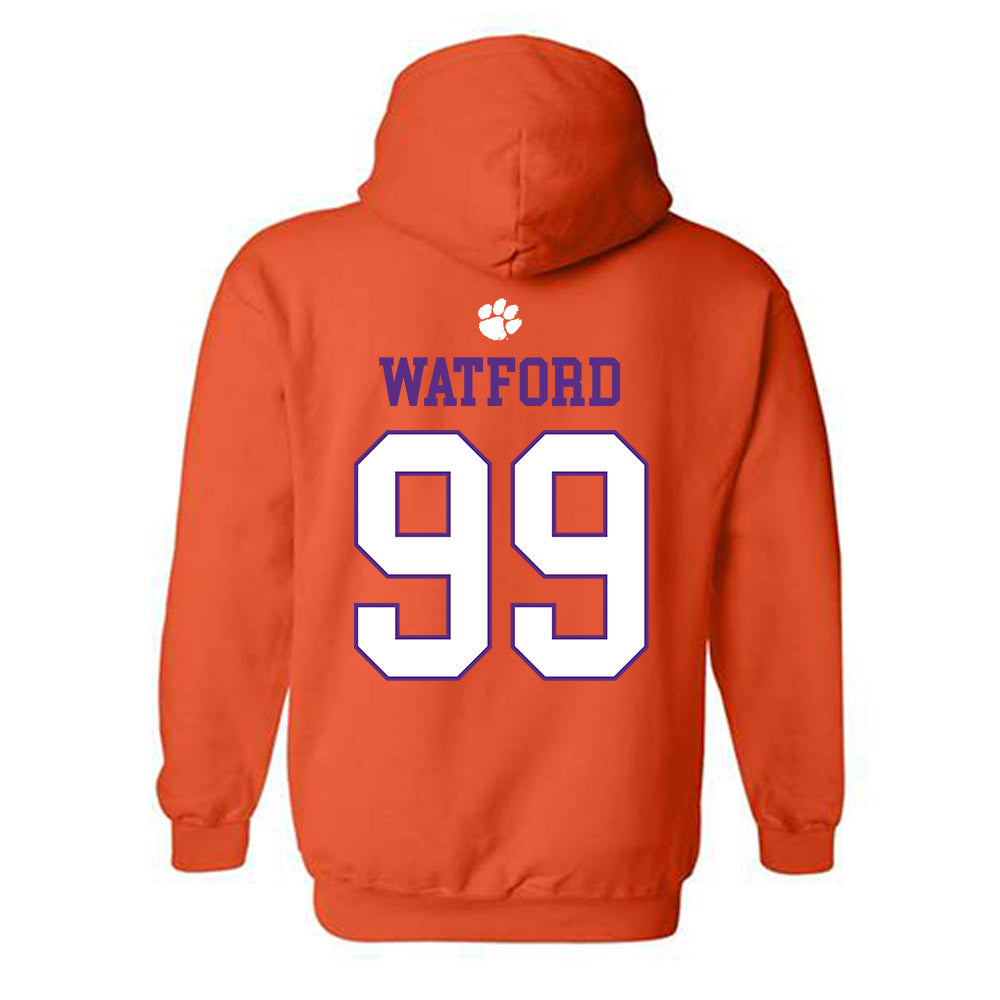 Clemson - NCAA Football : Ari Watford - Classic Shersey Hooded Sweatshirt-1