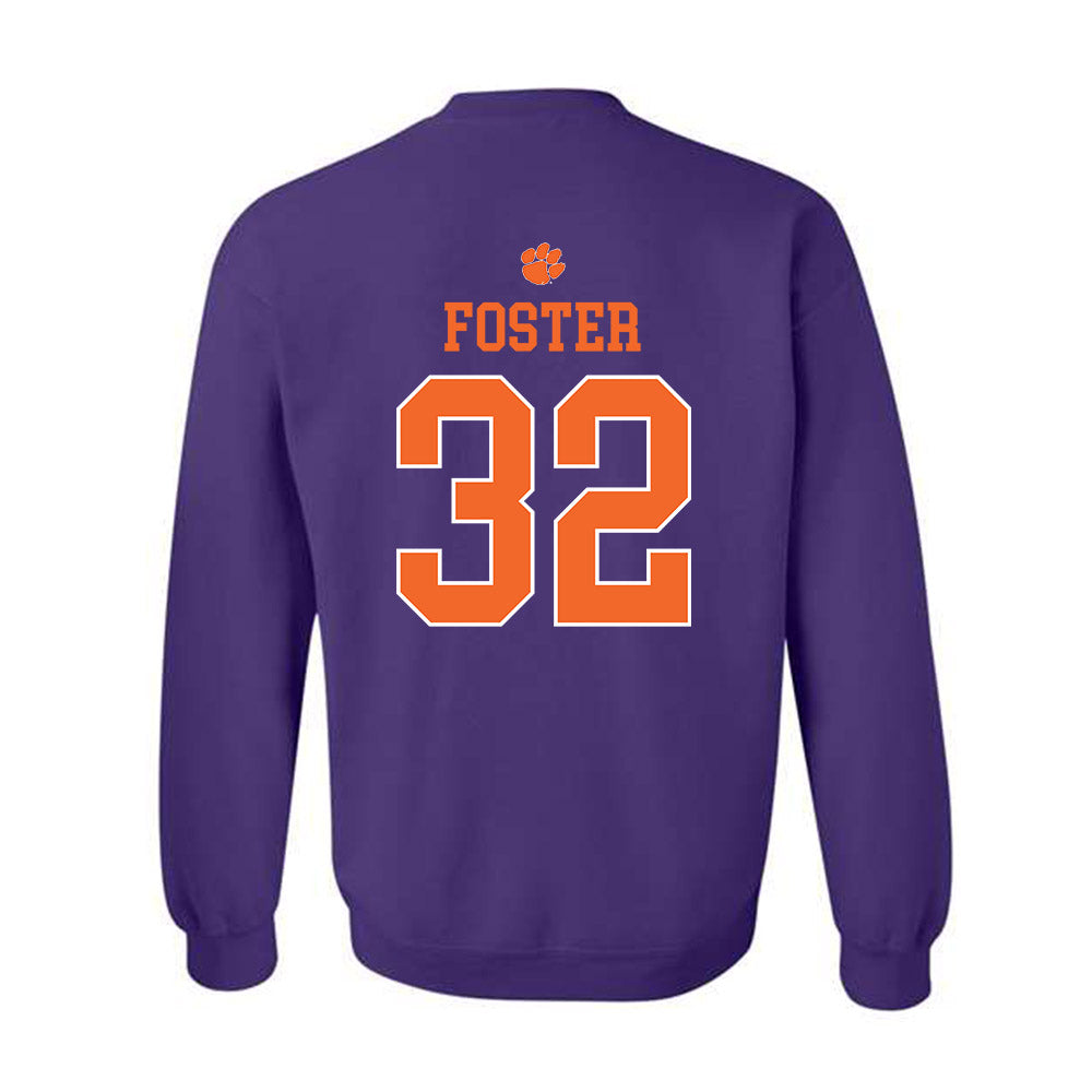 Clemson - NCAA Football : Michael Foster - Classic Shersey Crewneck Sweatshirt-1