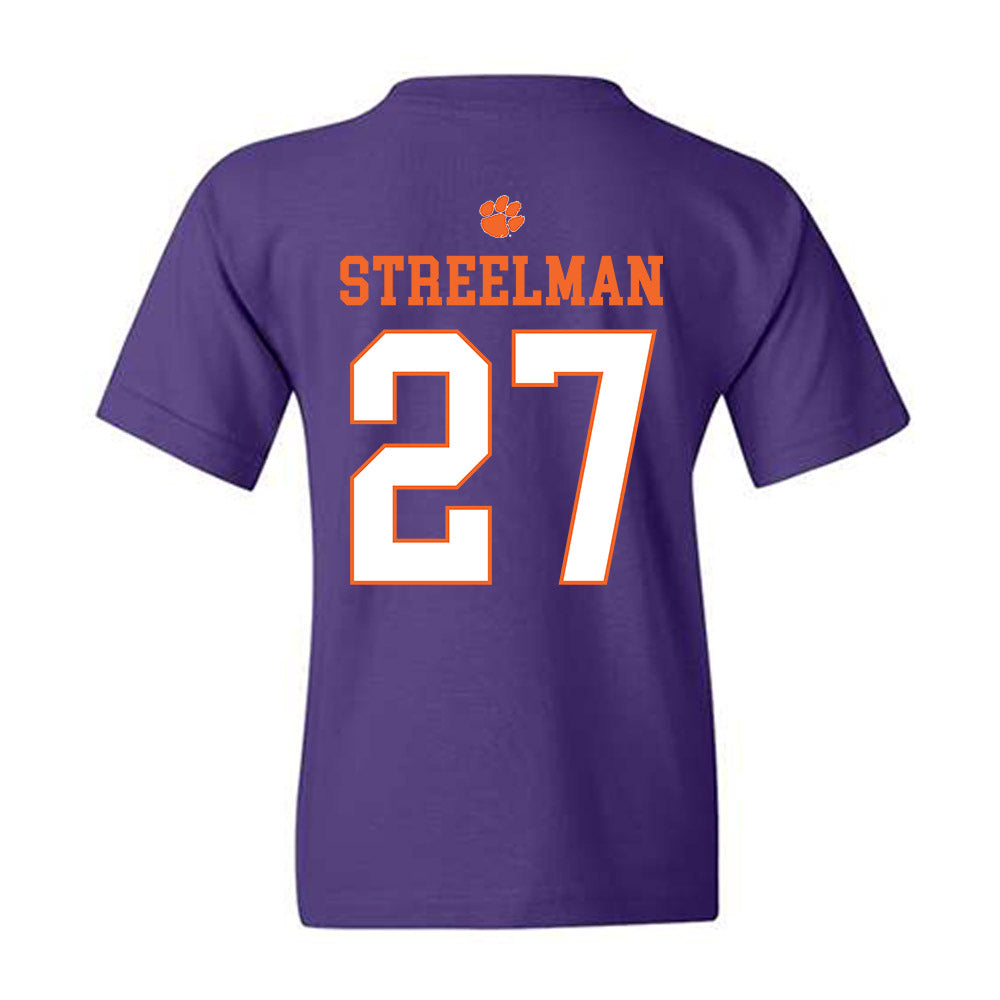 Clemson - NCAA Men's Soccer : Seamus Streelman - Classic Shersey Youth T-Shirt-1