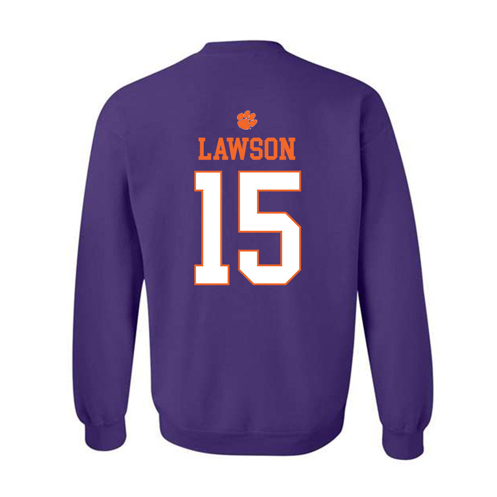 Clemson - NCAA Football : Jahiem Lawson - Classic Shersey Crewneck Sweatshirt-1