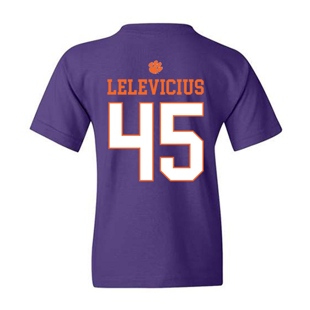 Clemson - NCAA Men's Basketball : Liutauras Lelevicius - Classic Shersey Youth T-Shirt-1