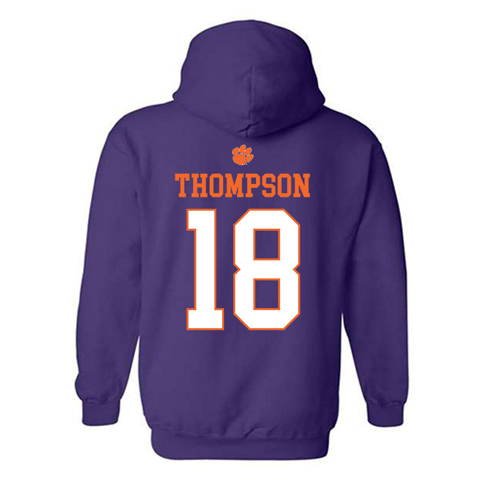 Clemson - NCAA Women's Soccer : Reagan Thompson - Classic Shersey Hooded Sweatshirt-1