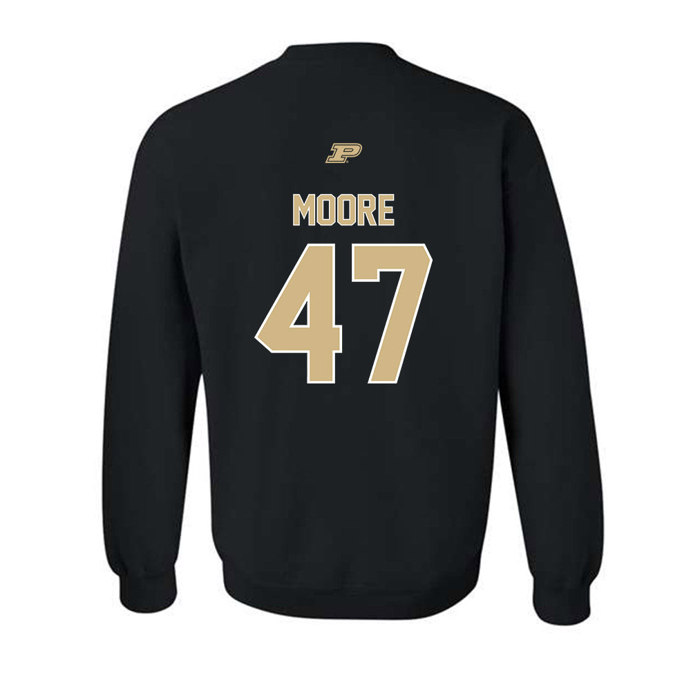 Purdue - NCAA Football : Tre Moore - Sports Shersey Crewneck Sweatshirt-1