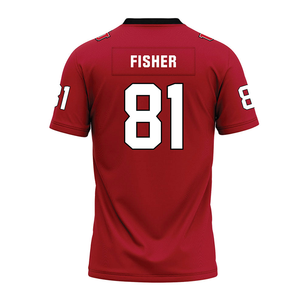 Utah - NCAA Football : Bear Fisher - Red Premium Football Jersey-1