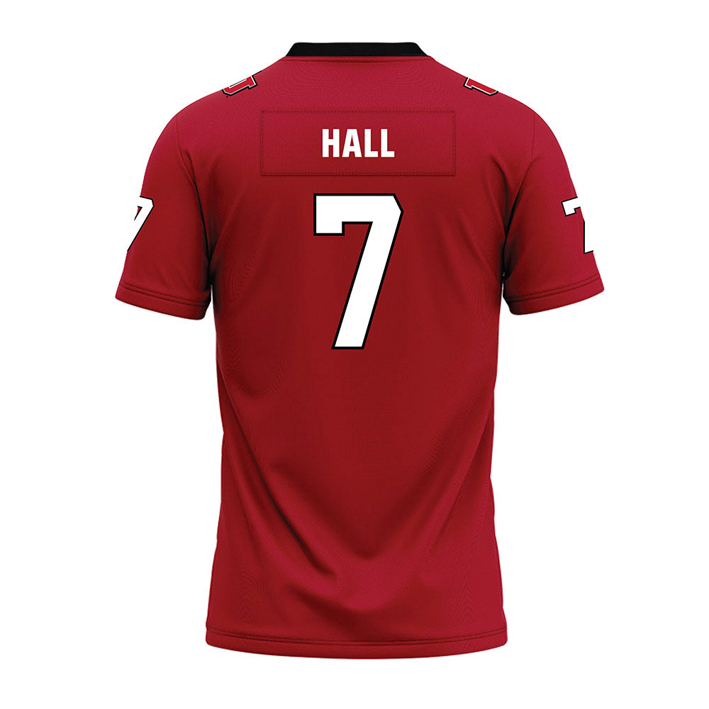 Utah - NCAA Football : Johnathan Hall - Red Premium Football Jersey-1