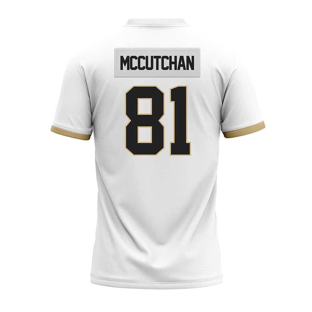 Purdue - NCAA Football : Cooper McCutchan - White Premium Football Jersey-1