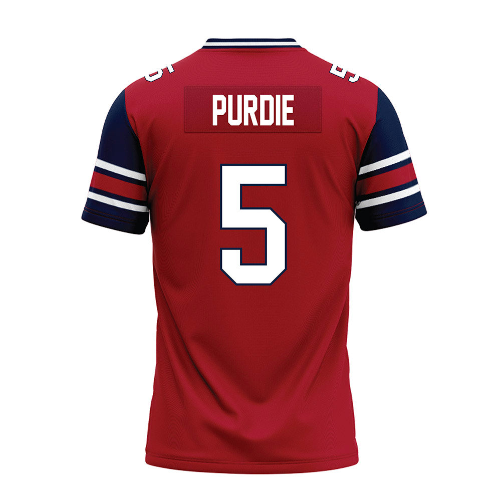 Liberty - NCAA Football : Deshawn Purdie - Red Premium Football Jersey-1