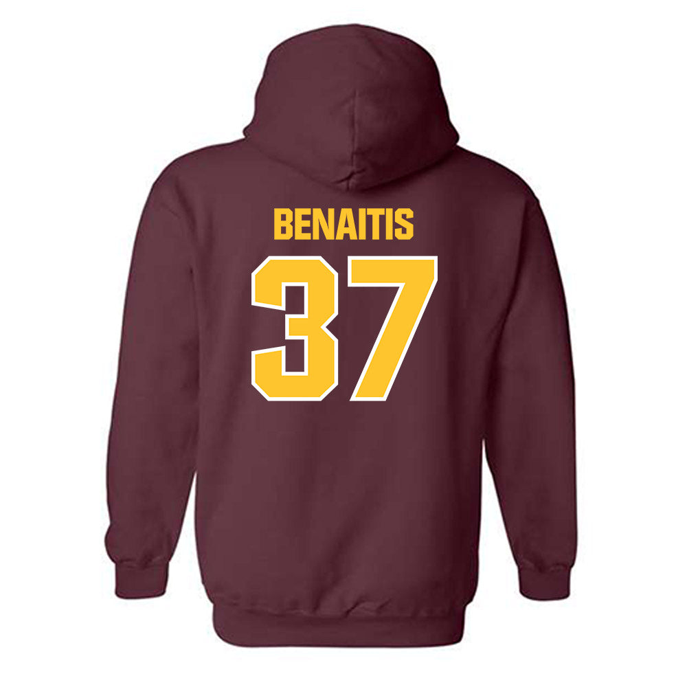 Central Michigan - NCAA Football : Colton Benaitis - Classic Shersey Hooded Sweatshirt-1