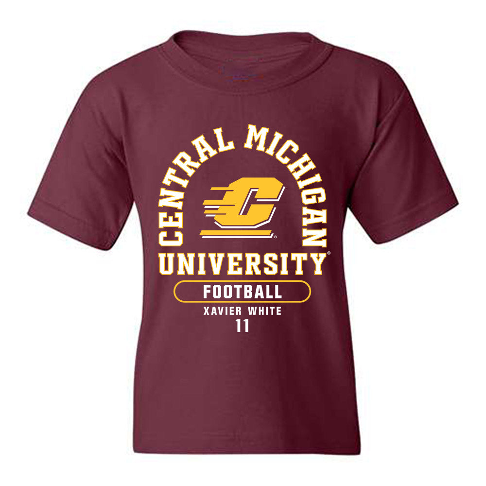Central Michigan - NCAA Football : Xavier White - Classic Fashion Shersey Youth T-Shirt-0