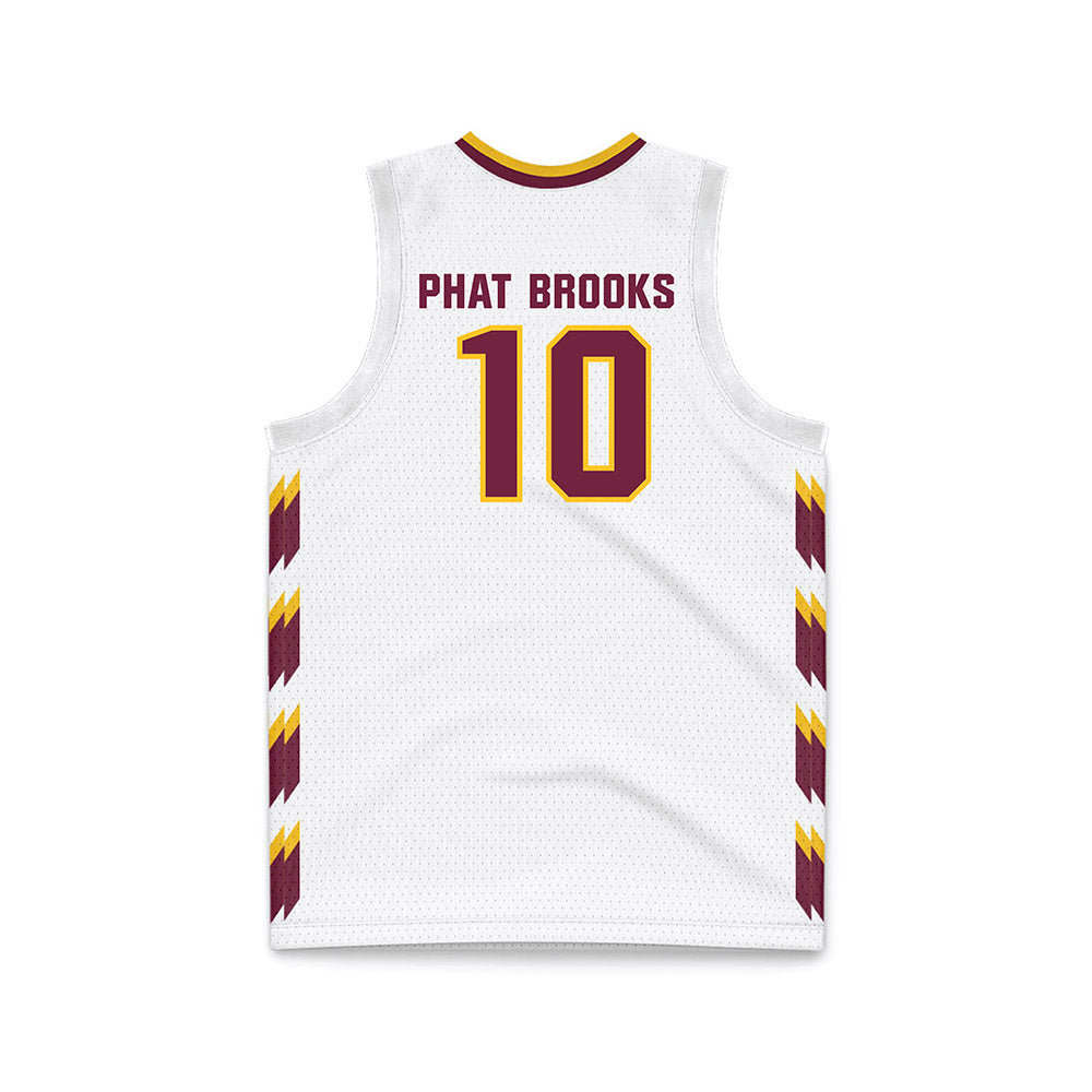 Central Michigan - NCAA Men's Basketball : Phat Phat Brooks - White Basketball Jersey-1