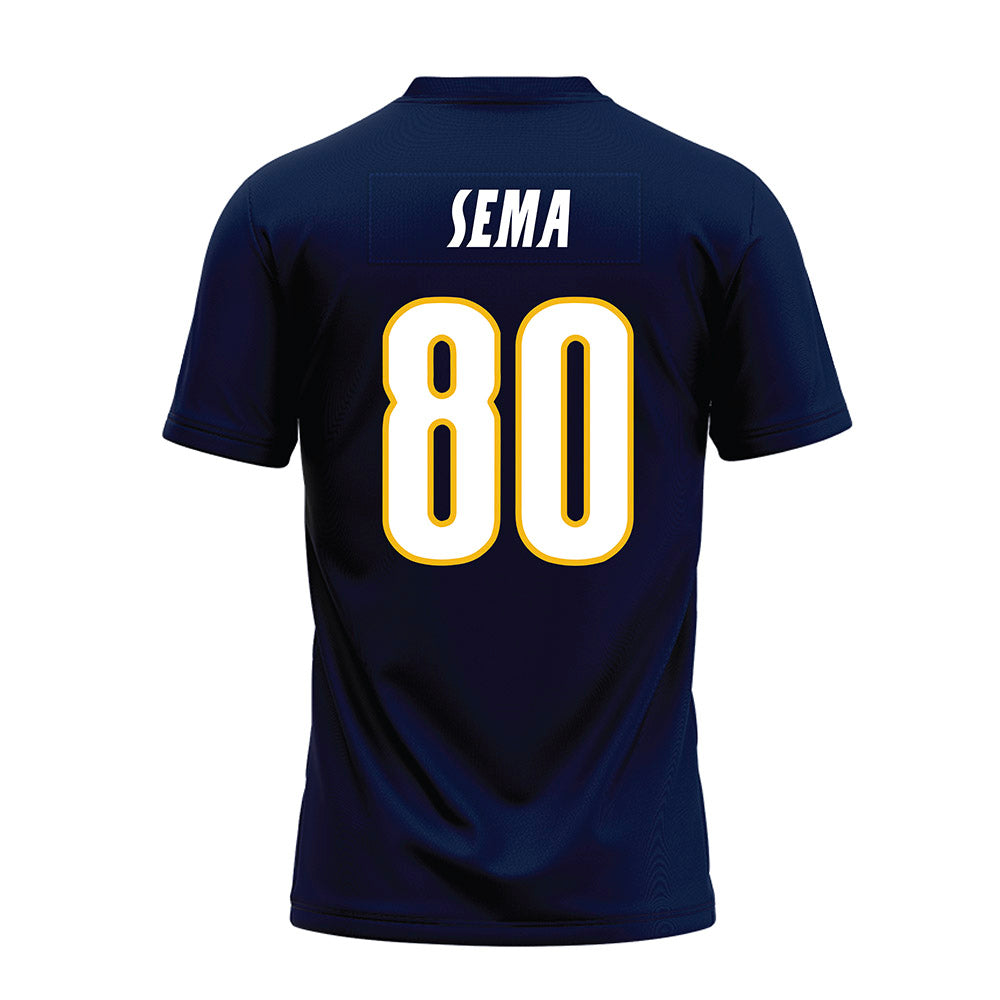 Northern Arizona - NCAA Football : Gabe Sema - Navy Premium Football Jersey-1