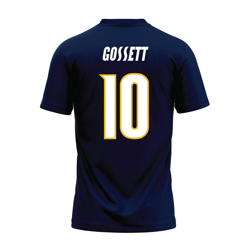 Northern Arizona - NCAA Football : QuRan Gossett - Navy Premium Football Jersey-1