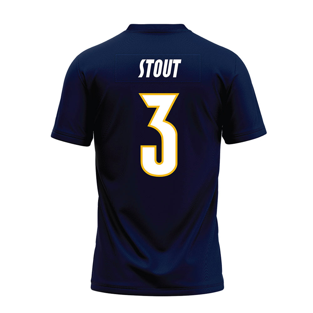 Northern Arizona - NCAA Football : Joey Stout - Navy Premium Football Jersey-1