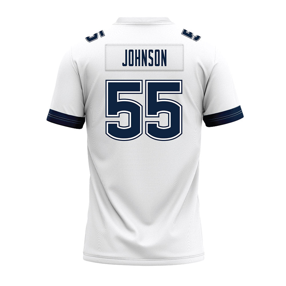 UConn - NCAA Football : Fred Johnson - White Premium Football Jersey-1