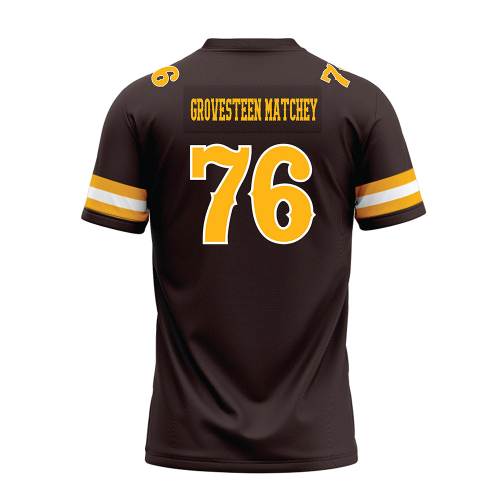 Wyoming - NCAA Football : Quinn Grovesteen Matchey - Premium Football Jersey