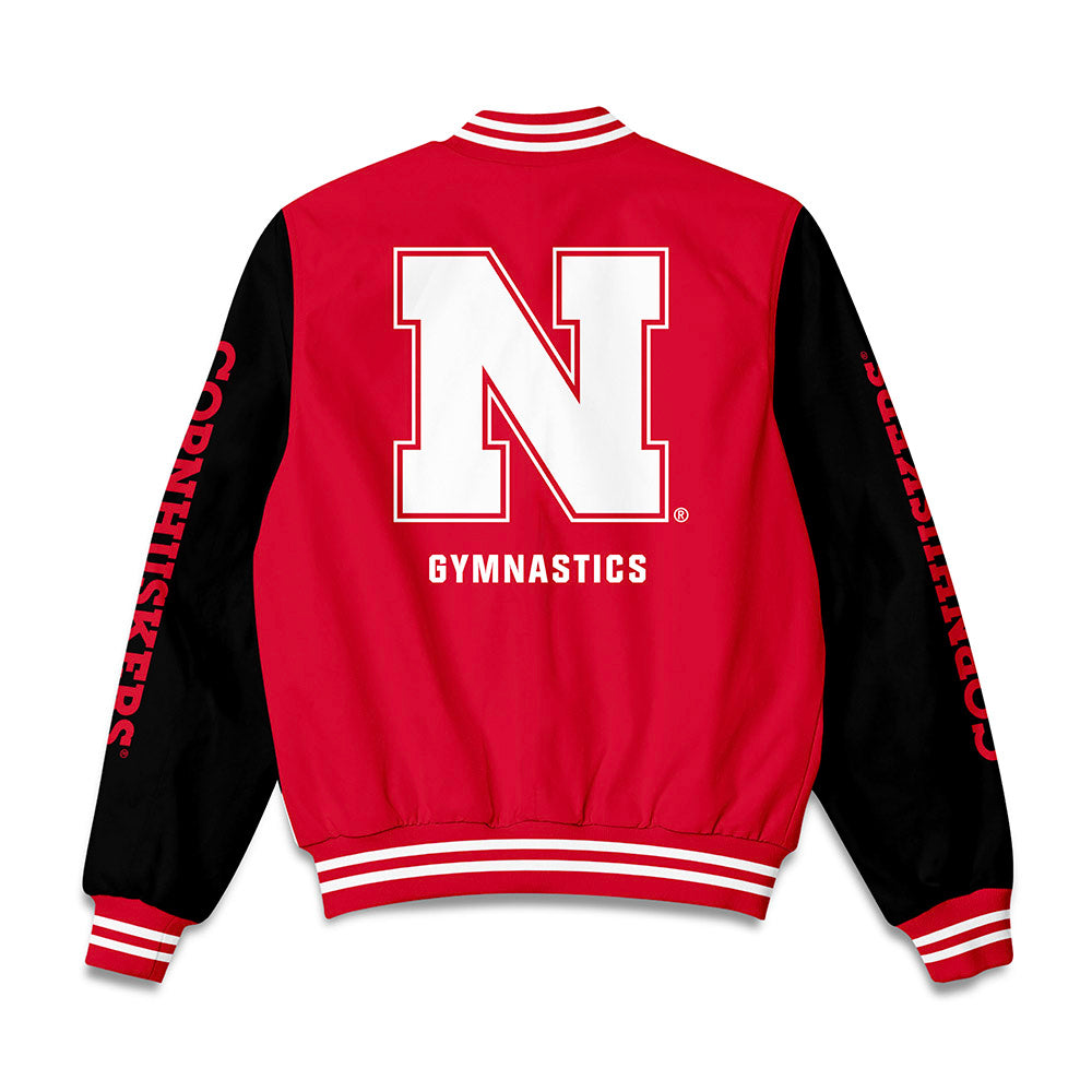 Nebraska - NCAA Women's Gymnastics : Olivia Burns - Bomber Jacket-1