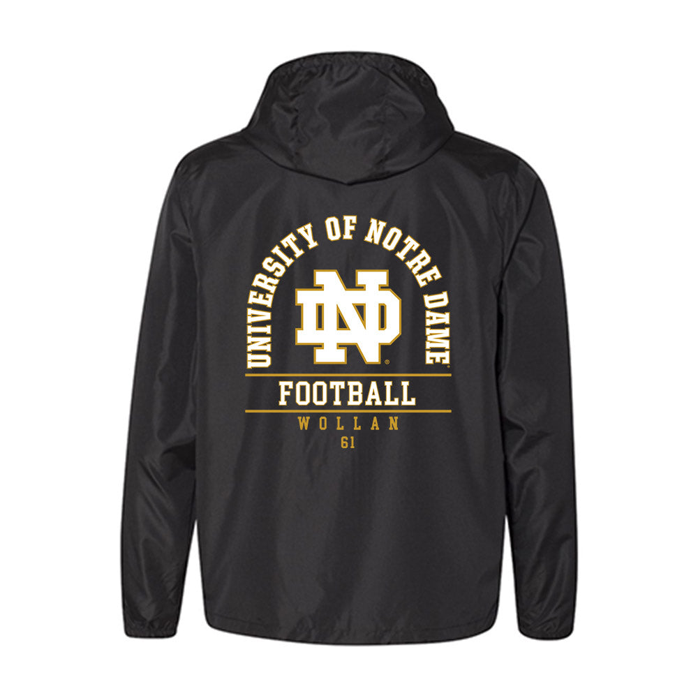 Notre Dame - NCAA Football : Robbie Wollan - Windbreaker-1
