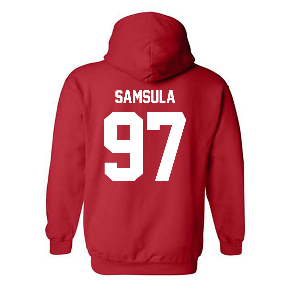 Utah - NCAA Football : Lucas Samsula - Classic Shersey Hooded Sweatshirt-1