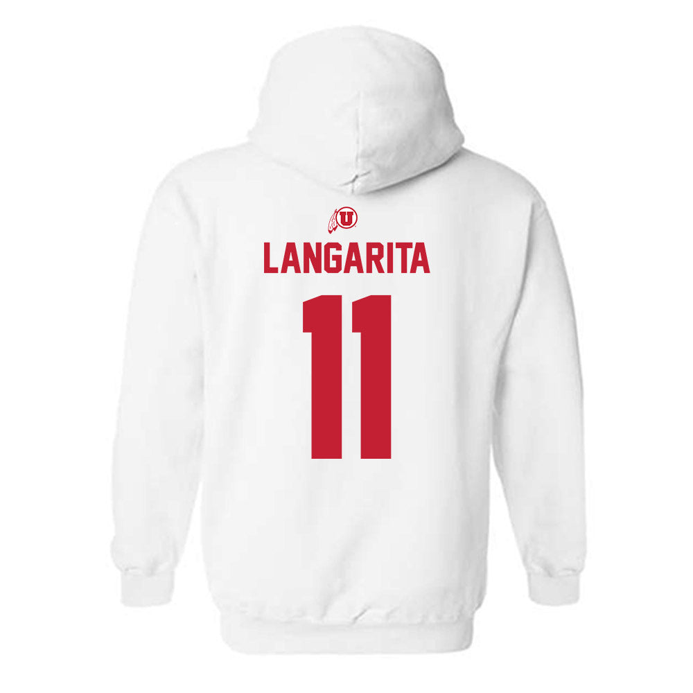 Utah - NCAA Men's Basketball : Lucas Langarita - Classic Shersey Hooded Sweatshirt-1