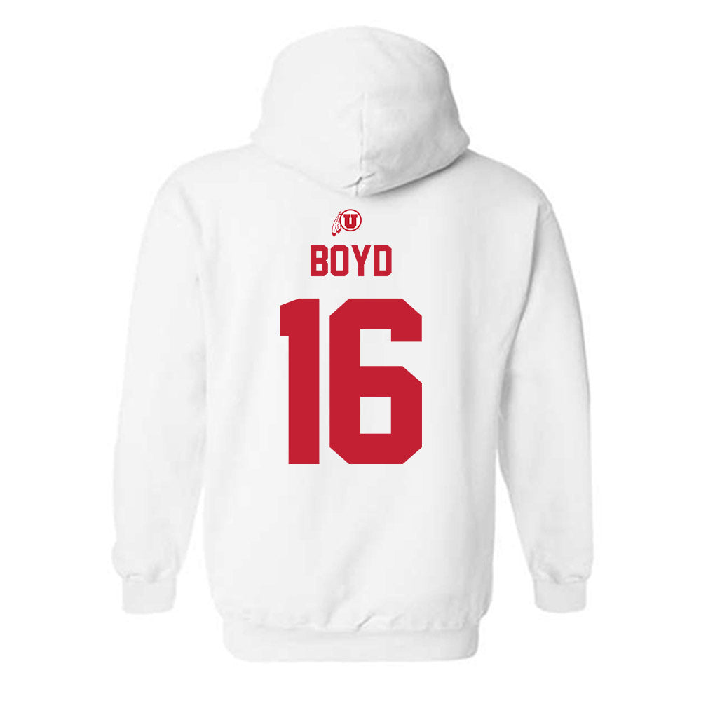 Utah - NCAA Football : Morley Boyd - Classic Shersey Hooded Sweatshirt-1