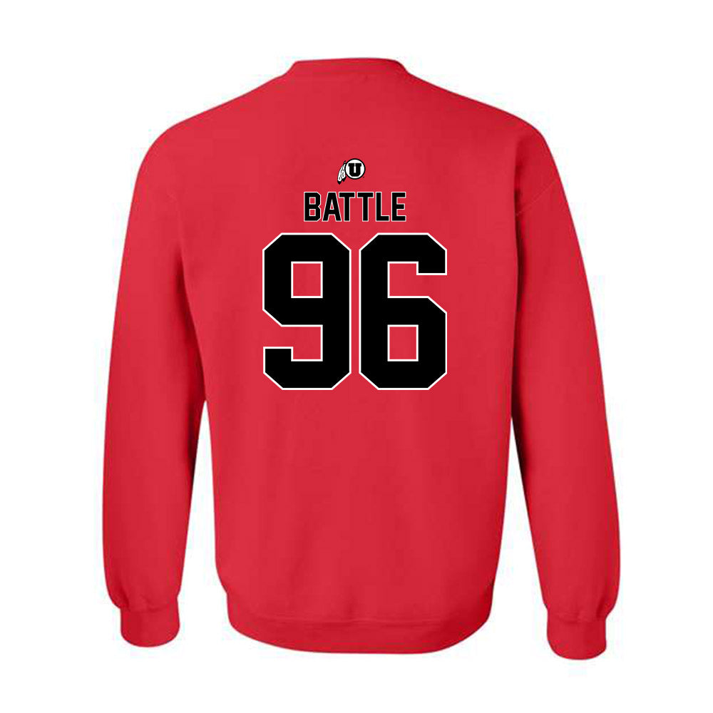Utah - NCAA Football : Dilan Battle - Classic Shersey Crewneck Sweatshirt-1
